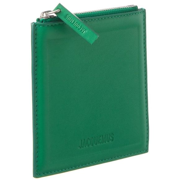 Jacquemus Logo Leather Coin Purse, Green - Picture 3 of 3